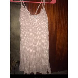 American Eagle Keyhole Twist Top Polka Dot Dress